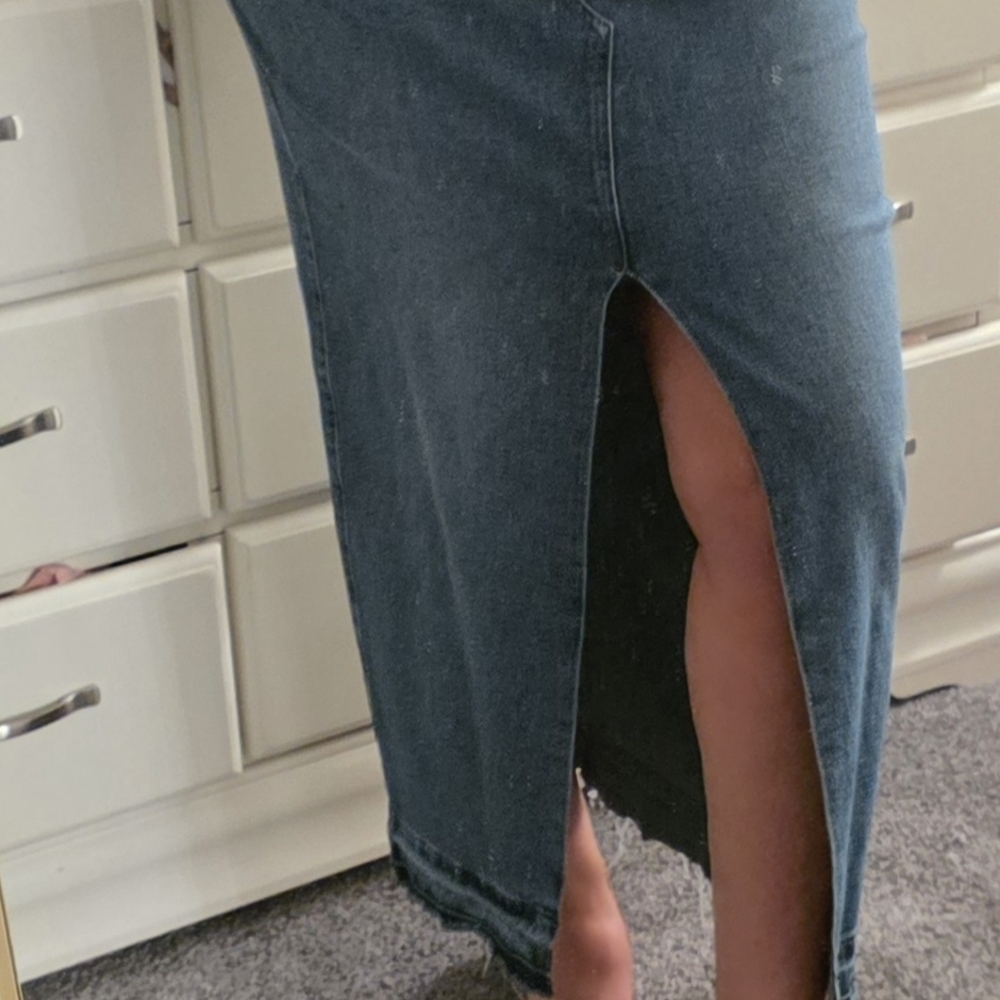 Express Dark Blue Maxi Skirt
